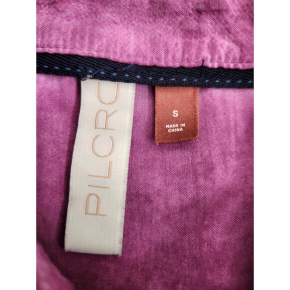 PILCRO By Anthropologie Joelle Relaxed Mulberry Purple Button Down Blouse Size S - Picture 6 of 8